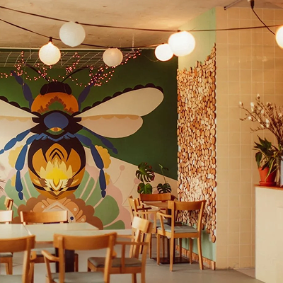 Our beautiful workshop space, Tante Toorop, in Amsterdam